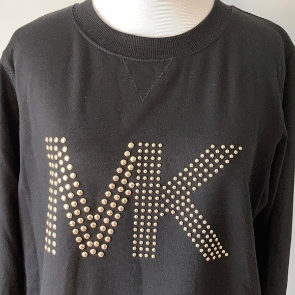 NWT Michael Kors Long Sleeve Black Top Small - Picture 5 of 10
